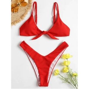 Knotted Ribbed High Cut Bikini (More photos soon!)